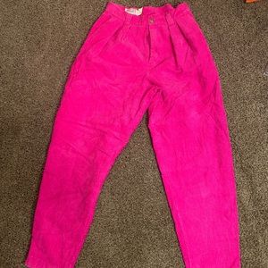 Fuschia Corduroy Pants